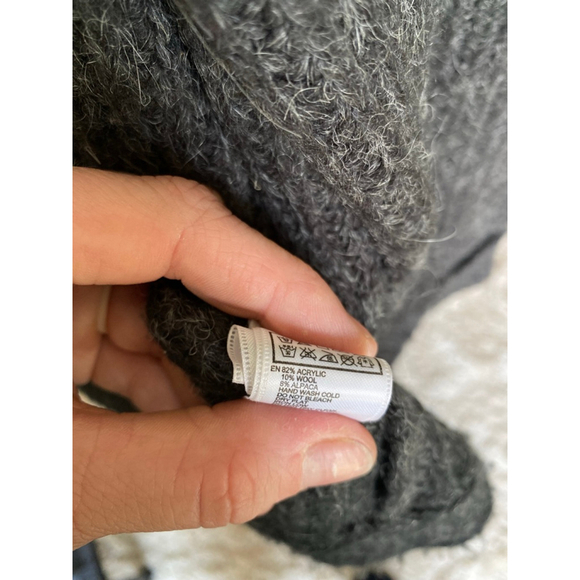 Forever 21 Cardigan Wool Blend Open Front Charcoal Gray Cozy Buttery Soft S Boho - Picture 7 of 7